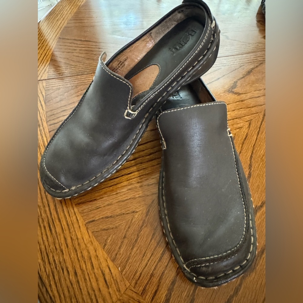 Born Brown Slip ons, size 8 1/2